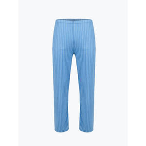 Pantalones chinos deportivos azules estampados M XL 100% algodón antiarrugas cintura media cremallera Formal holgado color verano Pantalones largos - Product Image 1