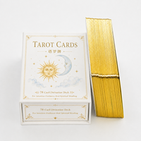 Cartes de tarot personnalisées en PVC écologique et durable, estampage à chaud, bord doré, jeu d'oracle de qualité supérieure, impression de marque privée