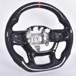 Volante in Fibra di Carbonio Personalizzato con Pelle Traforata e LED per <span class=keywords><strong>Dodge</strong></span> Charger Challenger SRT 2014-2019, Vendita Calda - Product Image 6