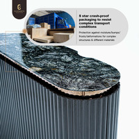 Meuble de salle à manger de luxe italien Elefante, console de rangement en bois massif de haute qualité et acier inoxydable, mobilier pour la maison