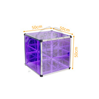 Flyfirm Infinity Cube avec 81 modes d'éclairage dynamique, miroir coloré pour installation de salle sensorielle et plafonnier