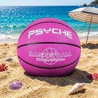 Ballon de football PSYCHE officiel, rose rouge, pour entraînement des jeunes, toucher doux, durable, hygroscopique, PU, intérieur/extérieur, taille 6, ballon de match, logo personnalisé pour l'école