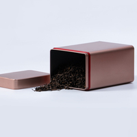 Boîte Métallique Carrée Vide de Luxe de Qualité Alimentaire Haut de Gamme, Hermétique, pour Café, Épices et Thé