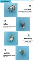 Lampe de four à haute température écologique à économie d'énergie diamètre 35.5mm rendu des couleurs élevées en acier inoxydable International