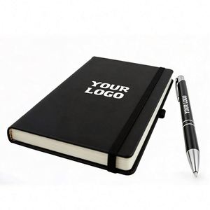 Wholesale Logo A5 A6 Hardcover Notebook With Pen Holder Journal Promo Business Gift High Quality <b>Leather</b> <b>Diary</b> Notebooks - Product Image 1