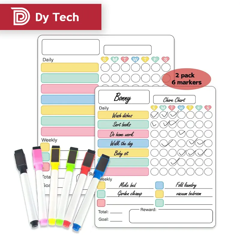 Magnetic Chore Chart for Kids Dry Erase Behavior Charts Reward Chart with Stain Resistant Technology for Multiple Kids Family