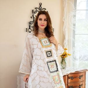 2022 elegante cuatro estaciones <span class=keywords><strong>General</strong></span> Ramadán lentejuelas bordado musulmán vestido Abaya transpirable cuatro estaciones <span class=keywords><strong>General</strong></span> Ramadán lentejuelas - Product Image 3