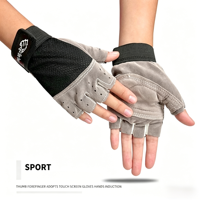 Guantes de Ciclismo de Medio Dedo para Unisex, Transpirables, Antideslizantes, Ligeros, para Verano y Primavera, Deportes, Levantamiento de Pesas, Gimnasio