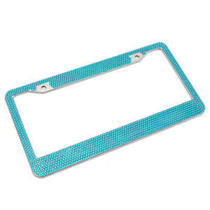 Marco para Placa de Matrícula con Incrustaciones de Cristales, Estándar Estadounidense, Marco de Acero Inoxidable, Marcos Personalizados para Placas de Matrícula - Product Image 6