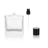 Flacon de parfum carré en verre avec logo personnalisé, prix d'usine, avec boîte d'emballage pour parfum, 50 ml, 100 ml