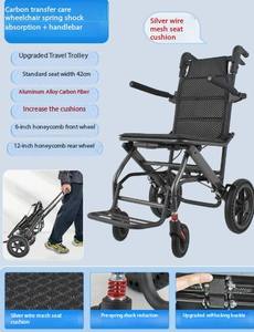 Fauteuil roulant léger pliant portatif manuel utilisé par maison d'hôpital à vendre - Product Image 4