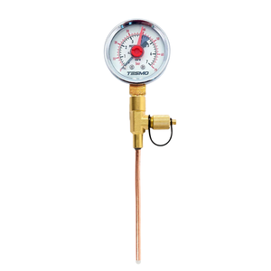Vanne Tesmo avec manomètre intégré R410A R32, raccords de test en laiton pour le test des lignes de réfrigérant AC - Product Image 6