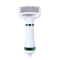 Sèche-cheveux et peigne rechargeables sans fil 2-en-1 pour animaux de compagnie, brosse électrique autonettoyante pour toilettage et démêlage des poils de chien et de chat