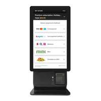 Système de point de vente pour restaurant Tout-en-un Écran tactile Mural Kiosque de commande et de paiement en libre-service