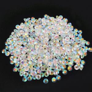 Rhinestone Kaca Transparan AB Tanpa Lapisan, Flat Back Non Hot Fix, Ukuran SS3 SS4 SS6 SS8 SS10 SS16 SS20 SS30, Grosir untuk Pakaian - Product Image 4