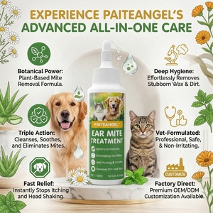 Gotas para el Oído de Perros con Fórmula Veterinaria, Extracto Natural de Plantas, Limpiador de Oídos para Mascotas, Elimina la Cera, Solución Otitica Calmante - Product Image 1
