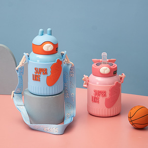 For 2023 Cartoon Bpa Free 316# Stainless Steel Vacuum <b>Flask</b> Water <b>Bottle</b> Handle Strap Thermal Insulation >24 Hours Portable - Product Image 3