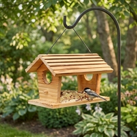 Mangeoire à oiseaux suspendue en bois massif FSC, écologique, DIY, maison à oiseaux à graffiter, mangeoire extérieure pour graisse animale, simple, 1,0 kg