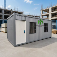 Maison conteneur modulaire rustique en acier ondulé, bâtiment préfabriqué portable, unité stable et respirante pour centre commercial temporaire ou parc
