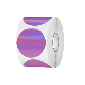 กระดาษโฮโลแกรมสีม่วงแบบม้วน สำหรับทำฉลากสติกเกอร์ติดเอง ใช้สำหรับบรรจุภัณฑ์สินค้าและทำเครื่องหมายแบรนด์ - Product Image 5