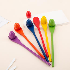 Jeu d'équilibre HOYE CRAFT avec cuillères en bois et œufs, jeu de <span class=keywords><strong>course</strong></span>, jouet d'entraînement à l'équilibre - Product Image 1
