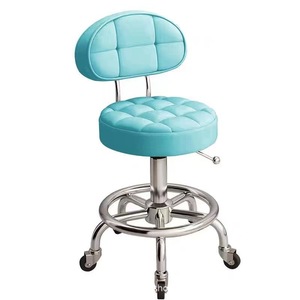 Taburete de belleza giratorio y elevable, taburete redondo grande para mesa de trabajo, silla de <span class=keywords><strong>peluquería</strong></span> con ruedas para salón de belleza, venta al por mayor - Product Image 3