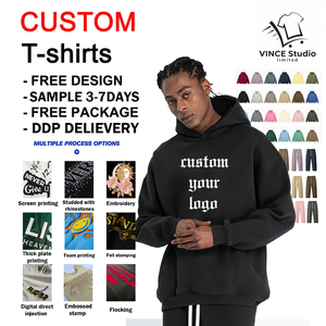 Sudadera con capucha de algodón grueso de alta calidad OEM con logotipo personalizado, fabricante mayorista, sudaderas para hombre en varios colores - Product Image 2