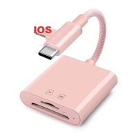 Nouvelle arrivée - Lecteur de carte mémoire 2 en 1 - USB C pour iOS - Transfert de cartes SD et TF vers iPhone, iPad, Mac, Android - Plug and Play