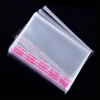 JM26 sac d'emballage en plastique avec logo personnalisé sacs d'emballage alimentaire auto-adhésifs pour bijoux PE Bopp poly sacs Opp transparents clairs pour vêtements