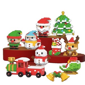 W1401 Christmas Cartoon <b>Building</b> Blocks Toy Santa Claus Snowman Stocking Tree Mini Action Figures Blocks Kids Toys Children Gift - Product Image 1
