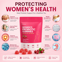 Gummies Probiotiques à la Canneberge pour Femmes, Soutien Immunitaire Féminin, Bien-être Quotidien, Naturel, 60 Gummies/Flacon, OEM ODM Privé, 2 Gummies