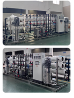 Système de traitement de l'eau industriel EDI 3000 l/h avec pompe, osmose inverse et contrôle PLC pour la dessalement d'eau saumâtre/pure et d'eau de mer