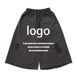 Pantalones Cortos A Line Wander Desgastados y Descoloridos, Holgados, Personalizados para Hombre y Mujer, Conjunto para Hombre y Mujer - Product Image 2