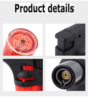 Briquet transparent en plastique, briquet gonflable coupe-vent, briquet de moxibustion domestique, verrouillage du feu
