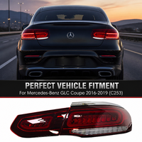 Feu arrière à clignotants séquentiels LED pour Mercedes-Benz GLC Coupé 2016-2019, feu de jour 12V, version améliorée