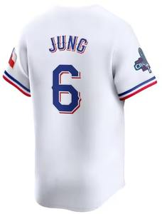 ชุดยูนิฟอร์มเบสบอลซอฟต์บอลสำหรับผู้ใหญ่แบบกำหนดเอง ผ้าโพลีเอสเตอร์ 100% ป้องกันแบคทีเรีย แห้งเร็ว ระบายอากาศได้ดี เสื้อเจอร์ซีย์ลายทางพร้อมหมายเลข กางเกง - Product Image 4