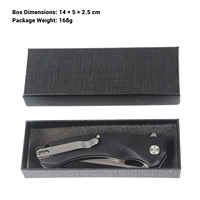Couteau de poche pliant EDC en acier 5CR13 avec manche G10, trou pour le pouce, couteau de survie pour le camping, la chasse et les activités de plein air, avec clip de transport