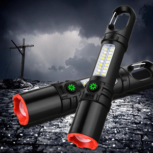 Multifunzione EDC ricaricabile torcia a LED portatile ABS IP44 impermeabile lampada esterna di emergenza USB ricarica tattica - Product Image 6
