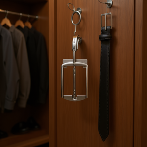 Fibbia per cintura ILAN da 3,5 cm in metallo argentato per ricambio cintura da uomo - Product Image 2