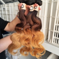 Vendor Rambut Bundel India Virgin Harga Grosir Sampel Gratis 100% Manusia, Rambut Mentah Kamboja Tanpa Proses dengan Kutikula Tersusun Rapi