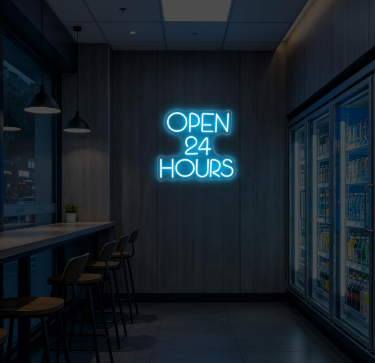 Open 24 Hours Neon Sign Open Business LED Light| Alibaba.com