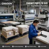 Portes sur mesure de conception professionnelle, meubles de cuisine en bois massif et aluminium avec îlot central