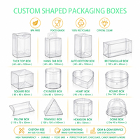 Boîte d'emballage en blister PET transparente personnalisée pour leurres de pêche avec carte imprimée et trou de suspension pour présentation en magasin OEM