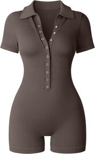 Mono Deportivo Viviblook Z103RP01 para Mujer, Mono de Yoga con Cuello en V Acanalado, Cintura Elástica y Ajustado - Product Image 6