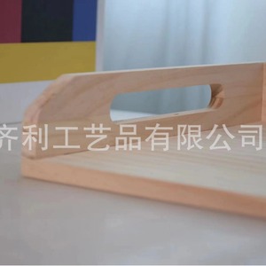 Solid Wood Dumpling <b>Tray</b> Rectangle 1 Compartment Natural Color Kitchen Food <b>Storage</b> Box - Product Image 5