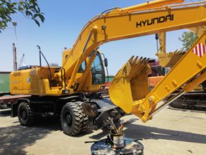 Excavadora de ruedas Hyundai 210W-9 de rendimiento estable de Corea original 21 toneladas Construcción de segunda mano en stock - Product Image 2