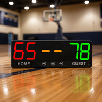 Mini Tableau de Score de Basketball LED Compact à Piles Affichage Électronique des Scores pour Domicile et Invités