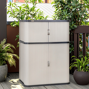 Armoire de rangement extérieure Toppla, nouvelle conception, étanche, écologique, en plastique HDPE, avec serrure électronique, 3 compartiments, garantie 5 ans - Product Image 2