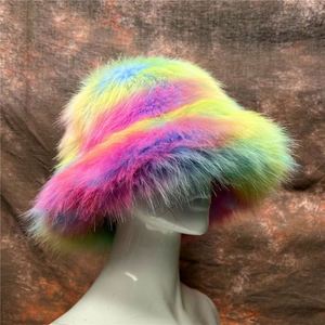 Sombrero de Pescador de Pelo Sintético para Mujer, Colorido, Informal, a la Moda, Cálido, en Oferta - Product Image 6