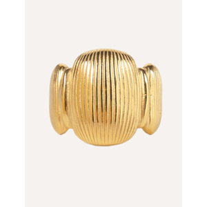 Anello Estivo YFB R441 Regolabile in Acciaio Inossidabile con Finitura Martellata, Anello alla Moda per Uomo e Donna - Product Image 1